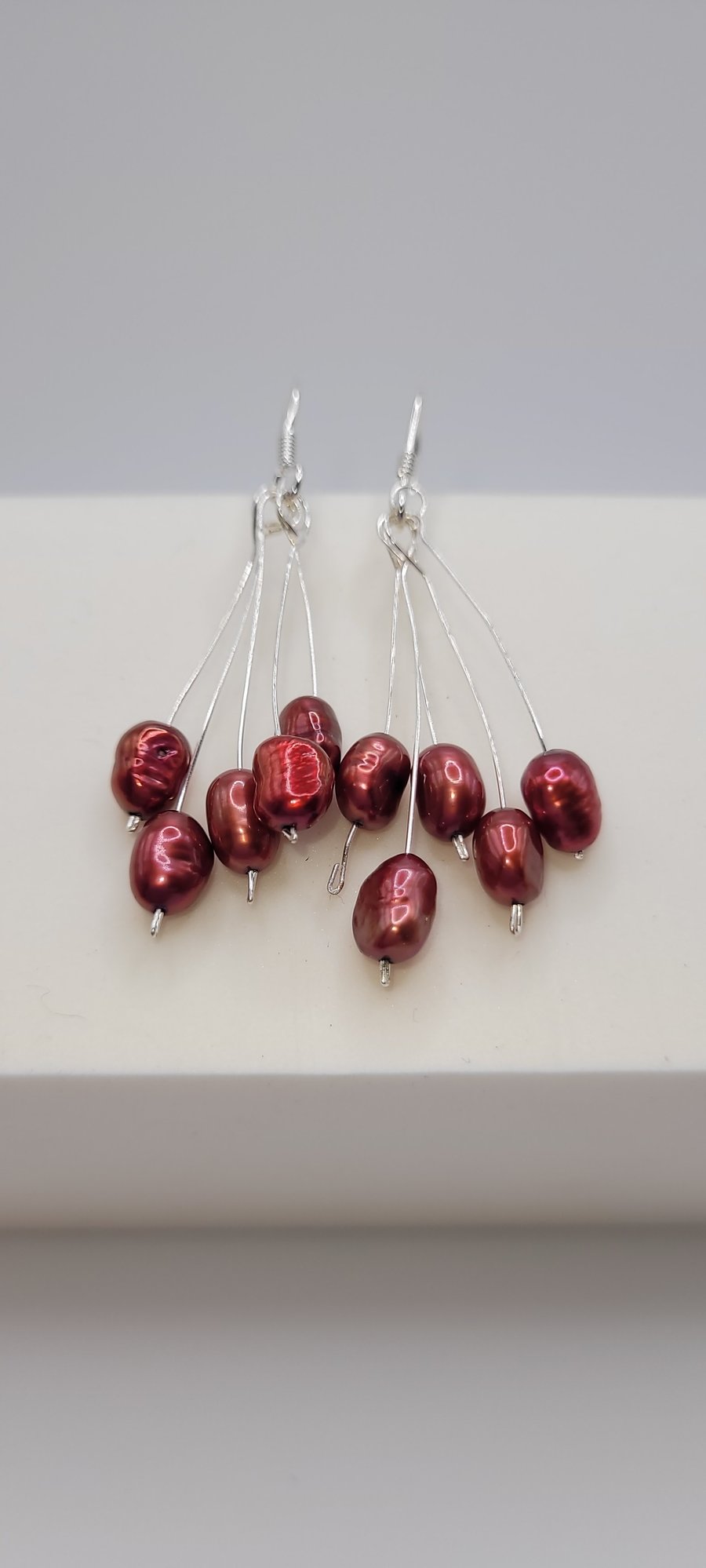Red Pearl  earrings