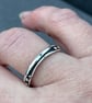 Gold Ebb and Flow Ring, freeform ring, mixed metals , wavy ring, oxidised ring,  - Image 2