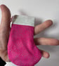 Summer seconds - pink with gold spots - Mini Christmas stocking - super cute - Image 3