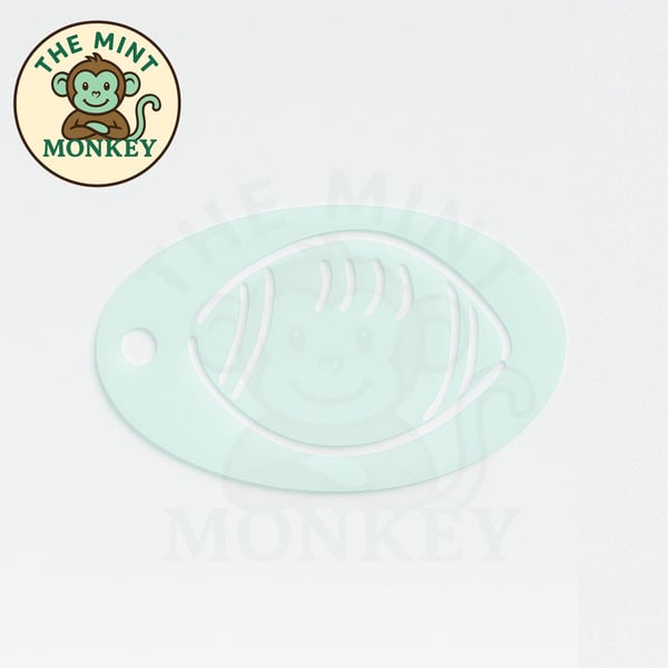 Rubgy Ball - Face Paint Stencil - Kids Party - Reusable - cake decorating
