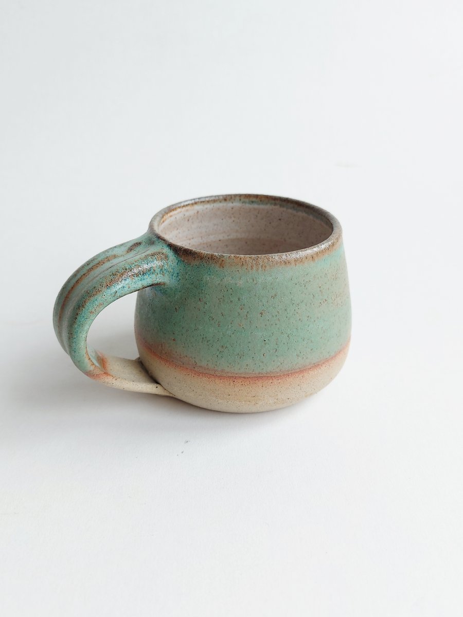 Medium sized mug in Gardom;s Green glaze