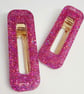 Hot Pink Chunky Hairclips - Image 4