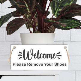 Please Take Off Your Shoes Acrylic Plaque House Entrance Sign Welcome Home