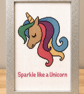  Handmade Framed Cross Stitch Picture – Inspirational Unicorn - Image 3