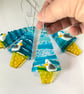 Fused glass seagull sea themed Christmas tree  - Image 2