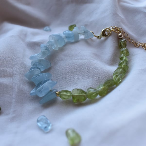 Personalised Two Birthstone Memorial Bracelet
