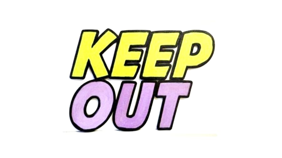 Keep Out Door Sign Plaque