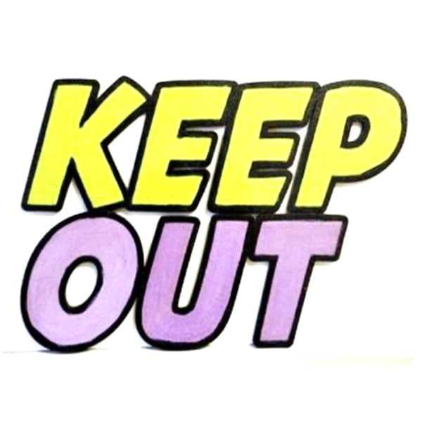 Keep Out Door Sign Plaque