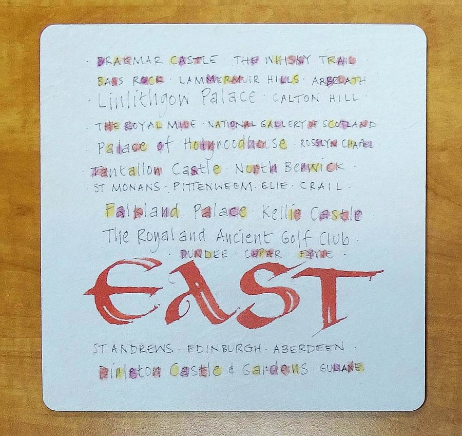 Tablemat East of Scotland placemat housewarming gifts