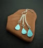  Raindrops and chain dangle earrings - Image 3