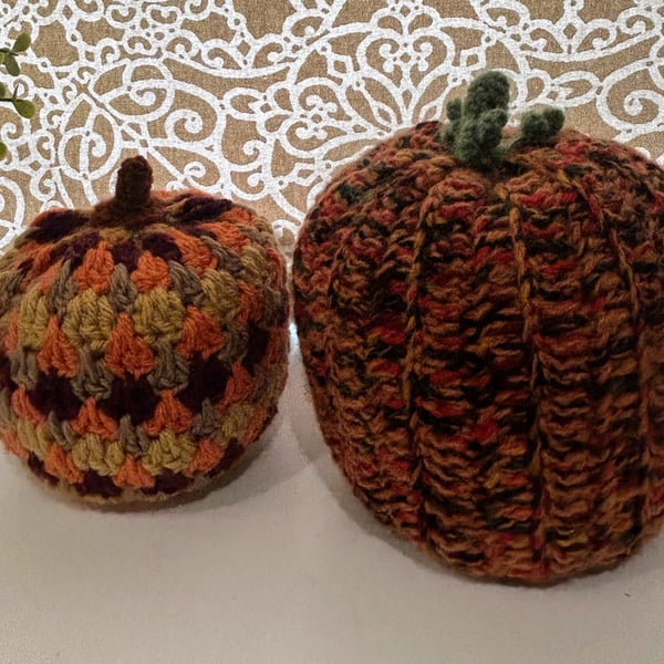 Crochet Pumpkins pair