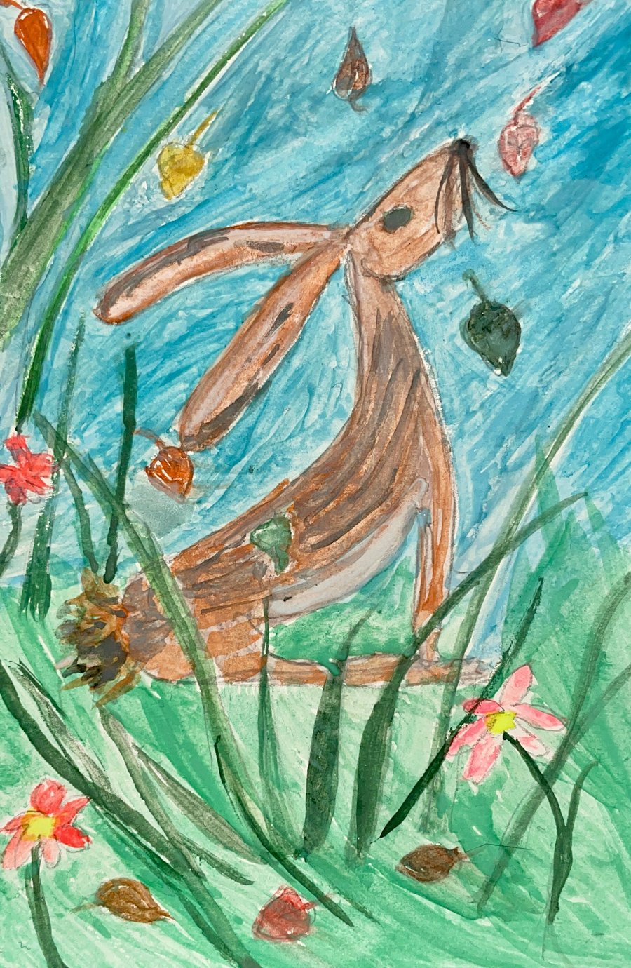 The Spring Hare Greetings Card