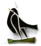 Blackbird Suncatcher Stained Glass British Bird Handmade  - Image 4