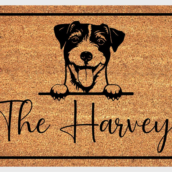 Jack Russell Terrier Door Mat - Personalised Jack Russell Welcome Mat - 3 Sizes