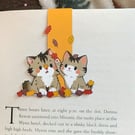 Autumn Cat Magnetic Bookmarks, Cosy Reader Gift for Cat Lovers, various designs