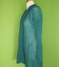 Mohair Cardigan in Petrol Colour. Womens approx size 12-14. Flare Top - Image 3