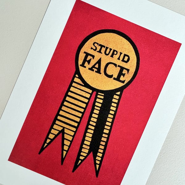 Rosette print - Yellow rosette print  - Fun print - Surreal print 