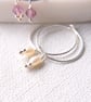 Simple Pearl Hoops in Sterling Silver - Image 1