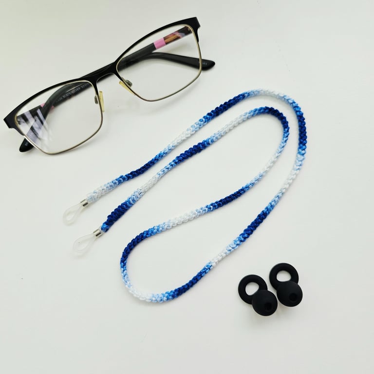 Blue Sky Cotton Cord, Eyeglasses Chain and Earplugs Strap