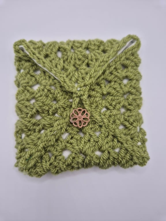 Crochet sunflower purse,  cardholder, wallett