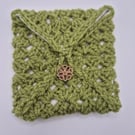 Crochet sunflower purse,  cardholder, wallett