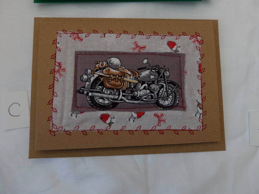 Vintage motorcycle Christmas cards, assorted designs