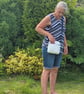 Small Sailcloth Crossbody Bag – Upcycled Everyday Bag with Front Zip Pocket - Image 4