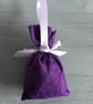 Hand Embroidered Purple Button Lavender Bag - Image 4