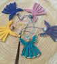 Angel beaded micro macrame tree decoration, gift tag, teacher gift, xmas card  - Image 3