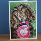 Sprocker Spaniel Love Blank Greetings Card