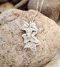 Pendant with 3 leaves in fine silver - Image 2