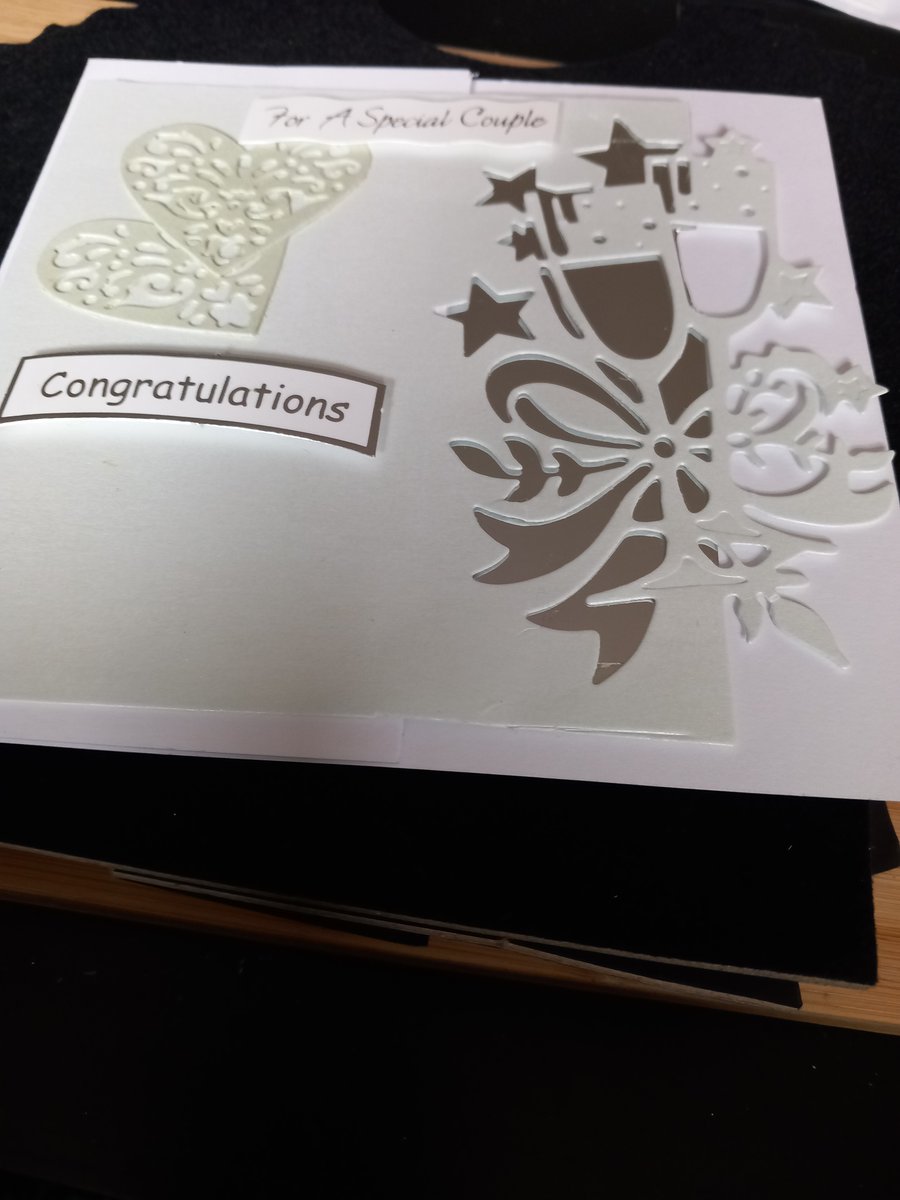 Wedding card congatulations to a specialcouple