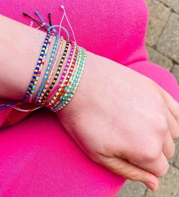Silk Beaded Friendship Bracelets 