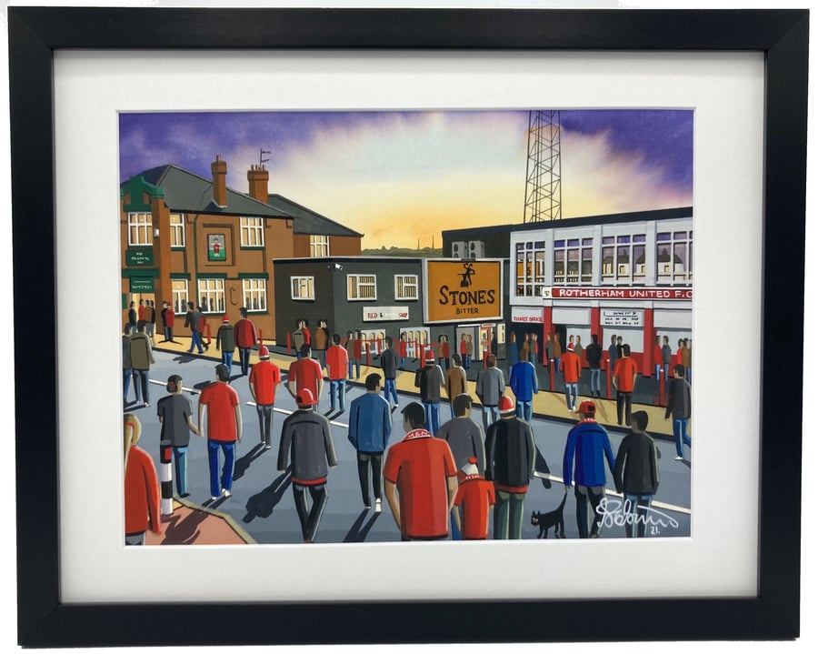 Rotherham Utd FC (Millmoor Stadium), High Quality Framed Football Art Print