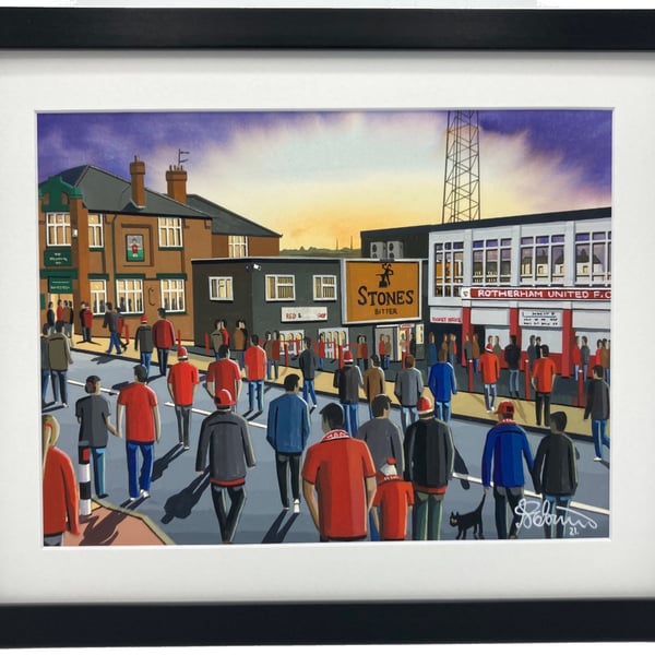 Rotherham Utd FC (Millmoor Stadium), High Quality Framed Football Art Print