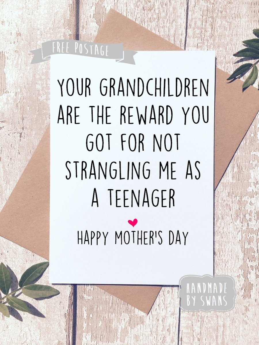 Mother's day card - Your grandchildren are your reward