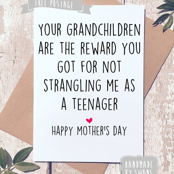 Mother's day card - Your grandchildren are your reward