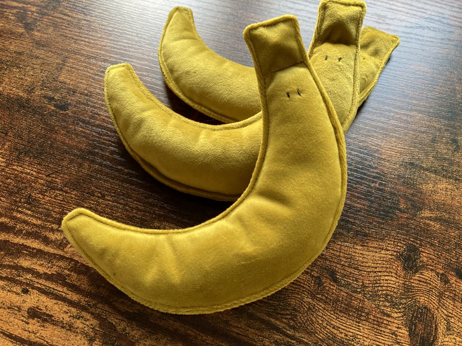 Plush velvet handmade Cat toy, banana
