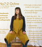 Split Leg Crossback Apron for Potters, and Makers, Adjustable. Ochre No7:2  - Image 2