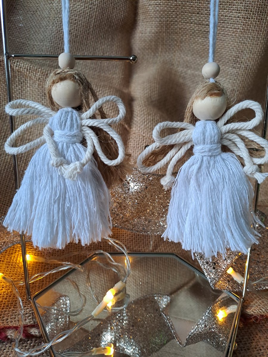 Christmas Angel Tree Decorations - Muriel (Pair)