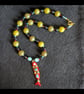 Green Beaded Fish Necklace 