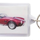 AC Cobra Mk111 - Keyring with 50x35mm Insert - Car Enthusiast