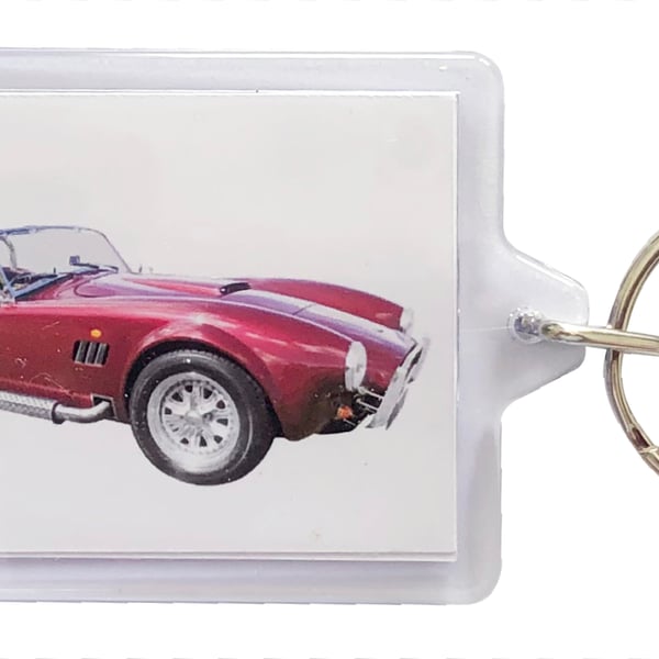 AC Cobra Mk111 - Keyring with 50x35mm Insert - Car Enthusiast