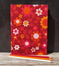 Handstitched 1960s Vintage Dekoplus Fabric Covered A5 Journal, Marigold Yellow