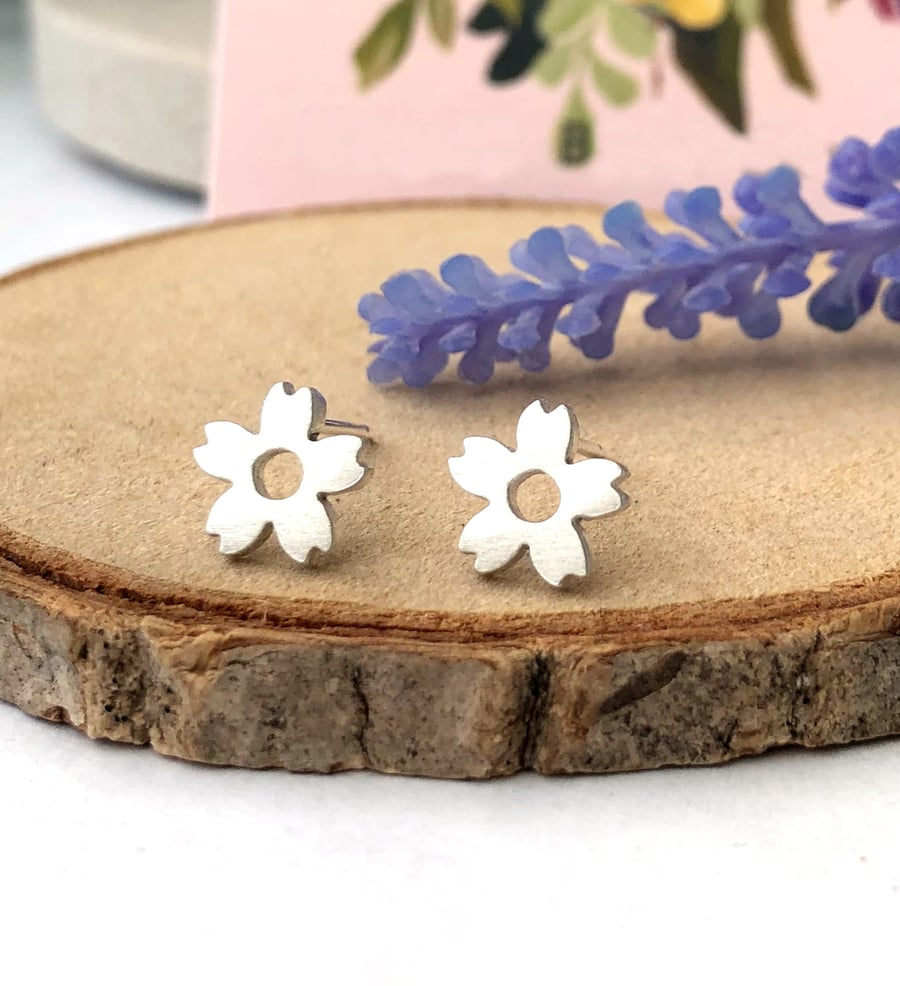 Mini Cherry Blossom Earrings