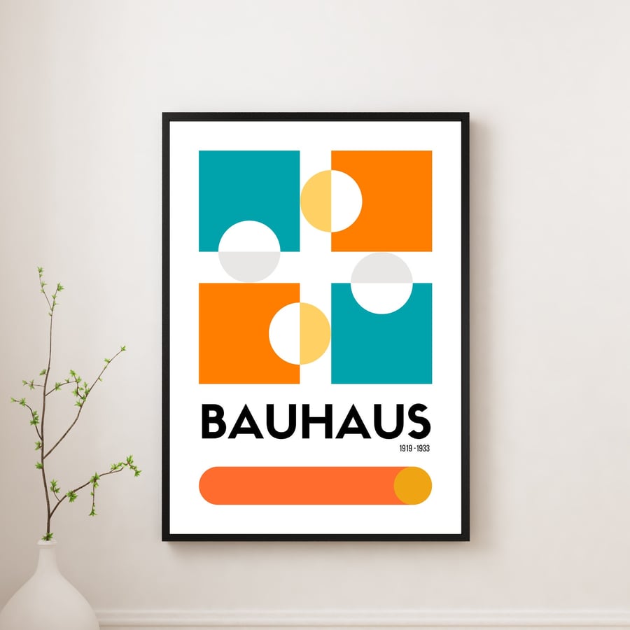 Bauhaus Colourful Print, Bauhaus Exhibition Art