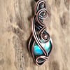Handmade Natural Blue Labradorite & Copper Pendant Necklace Gift Boxed Jewellery