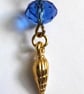 Gold Plated Sea Shell & Crystal Earrings - Image 3