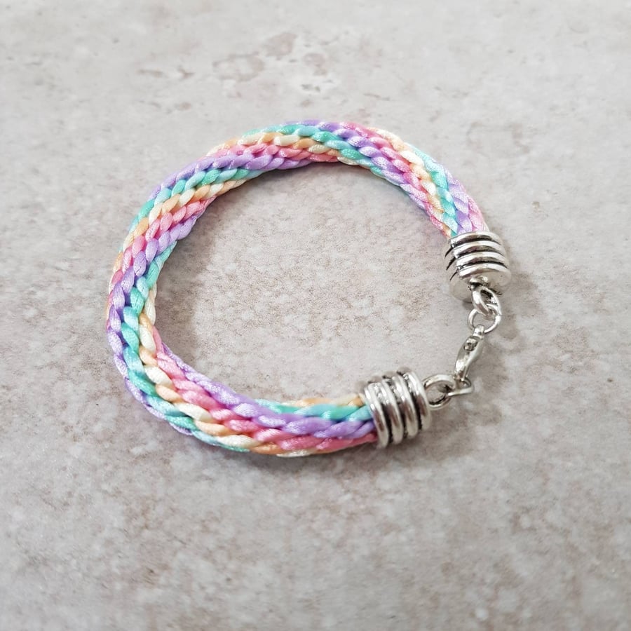 Pastel bracelet, Rainbow Bracelet, Pretty Summer Bracelet, Pastel jewellery 
