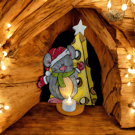 Christmas mouse with cheese Christmas tree 